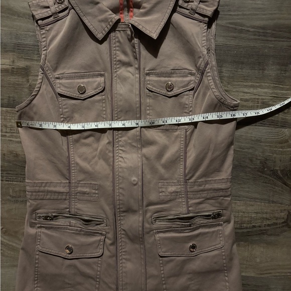 White House Black Market Tan Utility Vest 2 - Picture 7 of 8